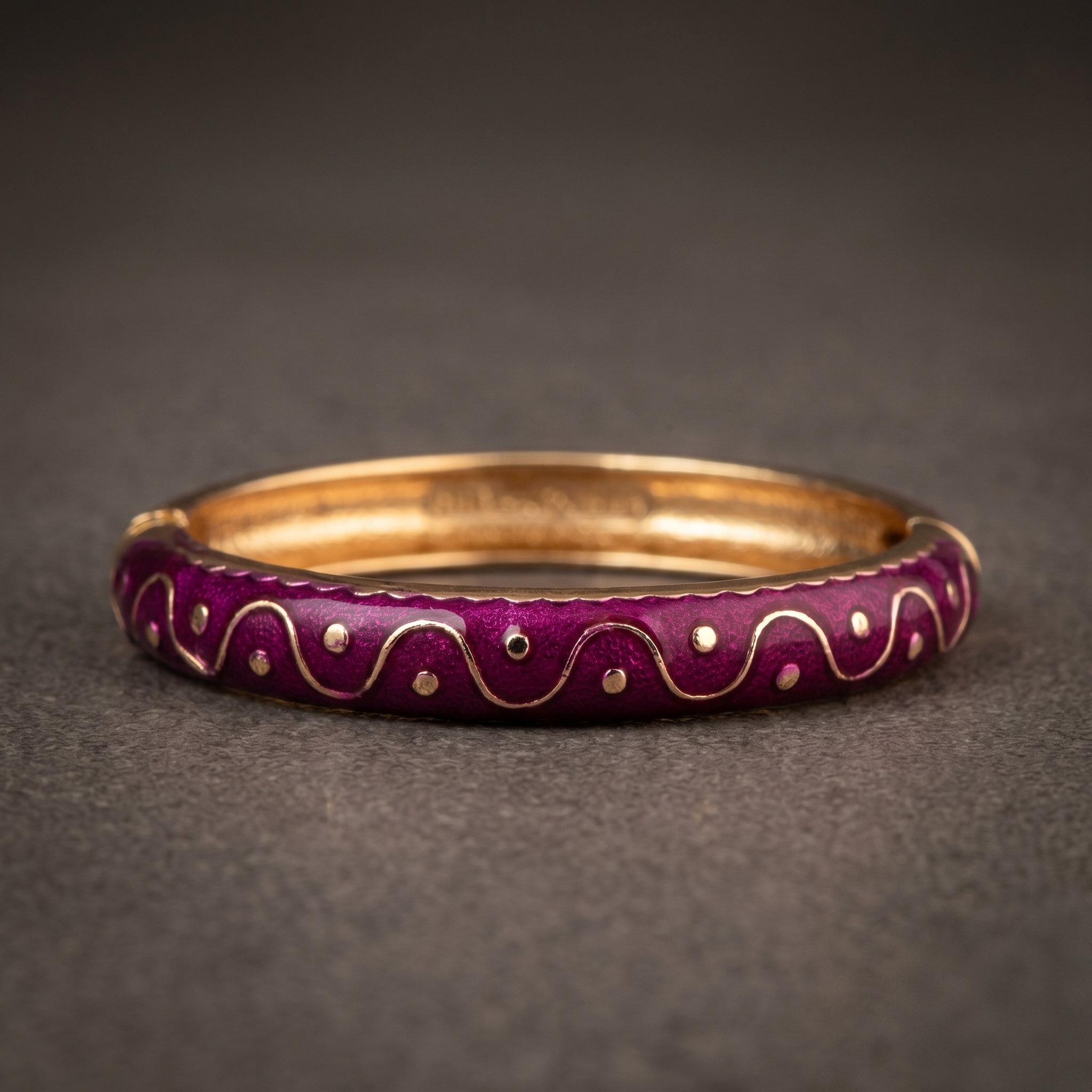 Wavy Enamel/Meenakari Bracelet alternate angle - Avalna